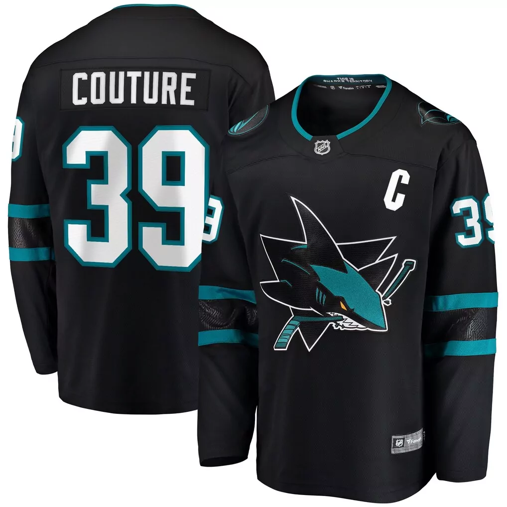 logan couture san jose sharks fanatics alternate premium jersey black