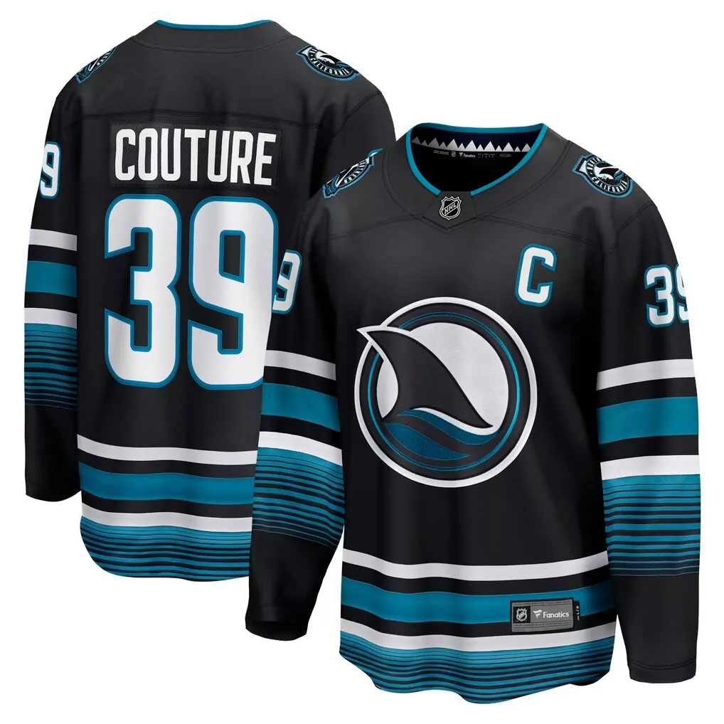 logan couture san jose sharks fanatics alternate premium jersey black