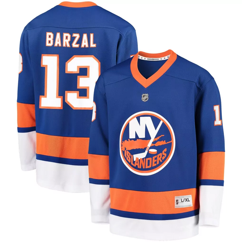 mathew barzal new york islanders fanatics women s breakaway player jersey royal