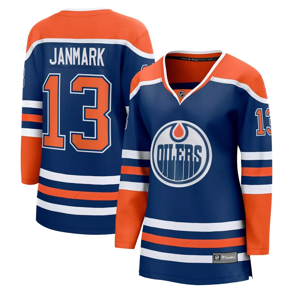 mattias janmark edmonton oilers fanatics women s home breakaway player jersey royal