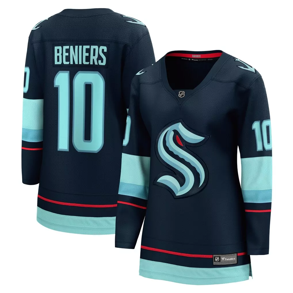 matty beniers seattle kraken fanatics alternate breakaway player jersey black