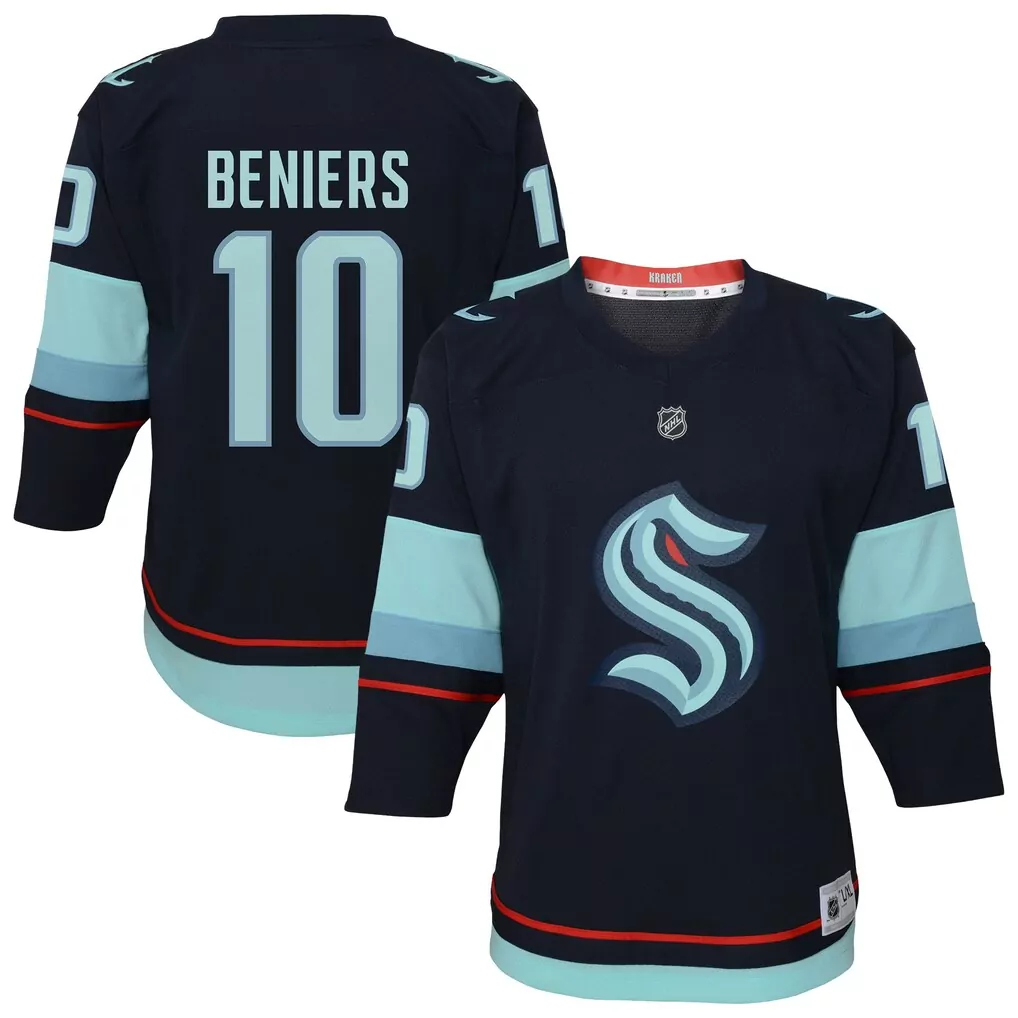 matty beniers seattle kraken fanatics alternate breakaway player jersey black