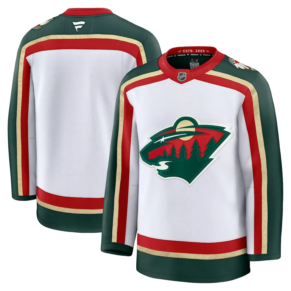 minnesota wild fanatics 25th anniversary premium custom jersey white