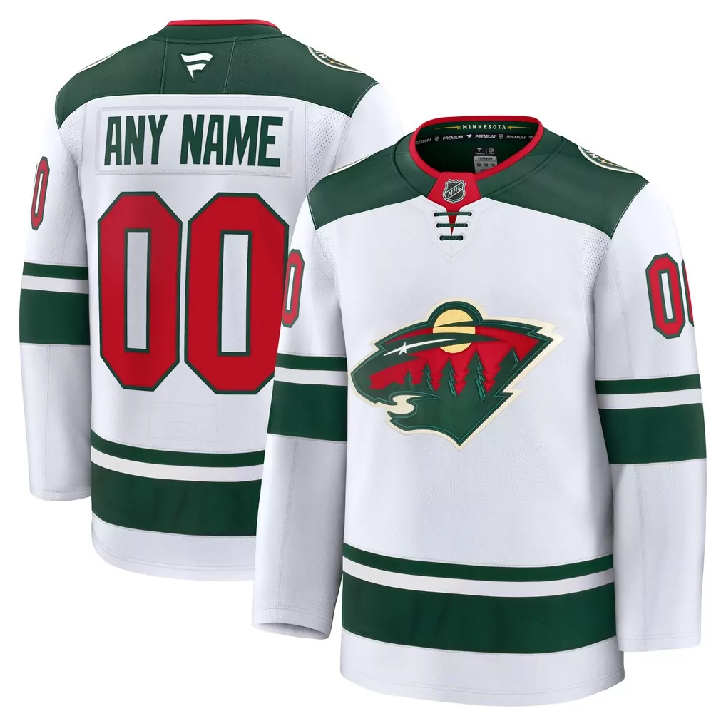 minnesota wild fanatics 25th anniversary premium custom jersey white