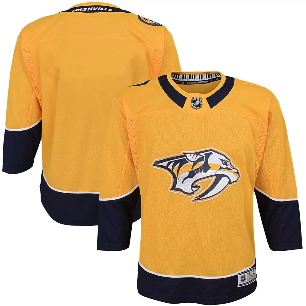 nashville predators fanatics women s home breakaway custom jersey yellow