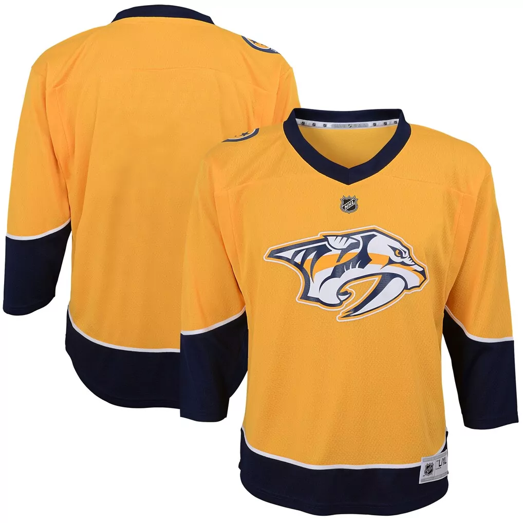 nashville predators youth home replica custom jersey gold