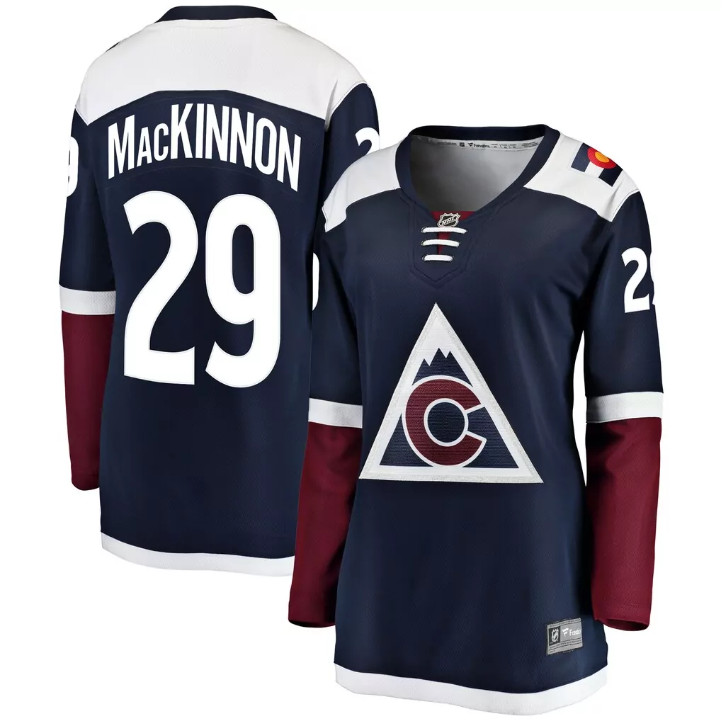 nathan mackinnon colorado avalanche fanatics home premium jersey burgundy