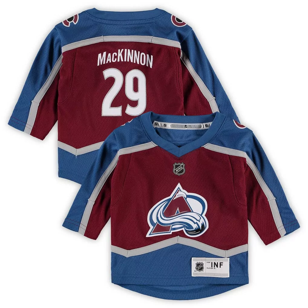 nathan mackinnon colorado avalanche fanatics home premium jersey burgundy
