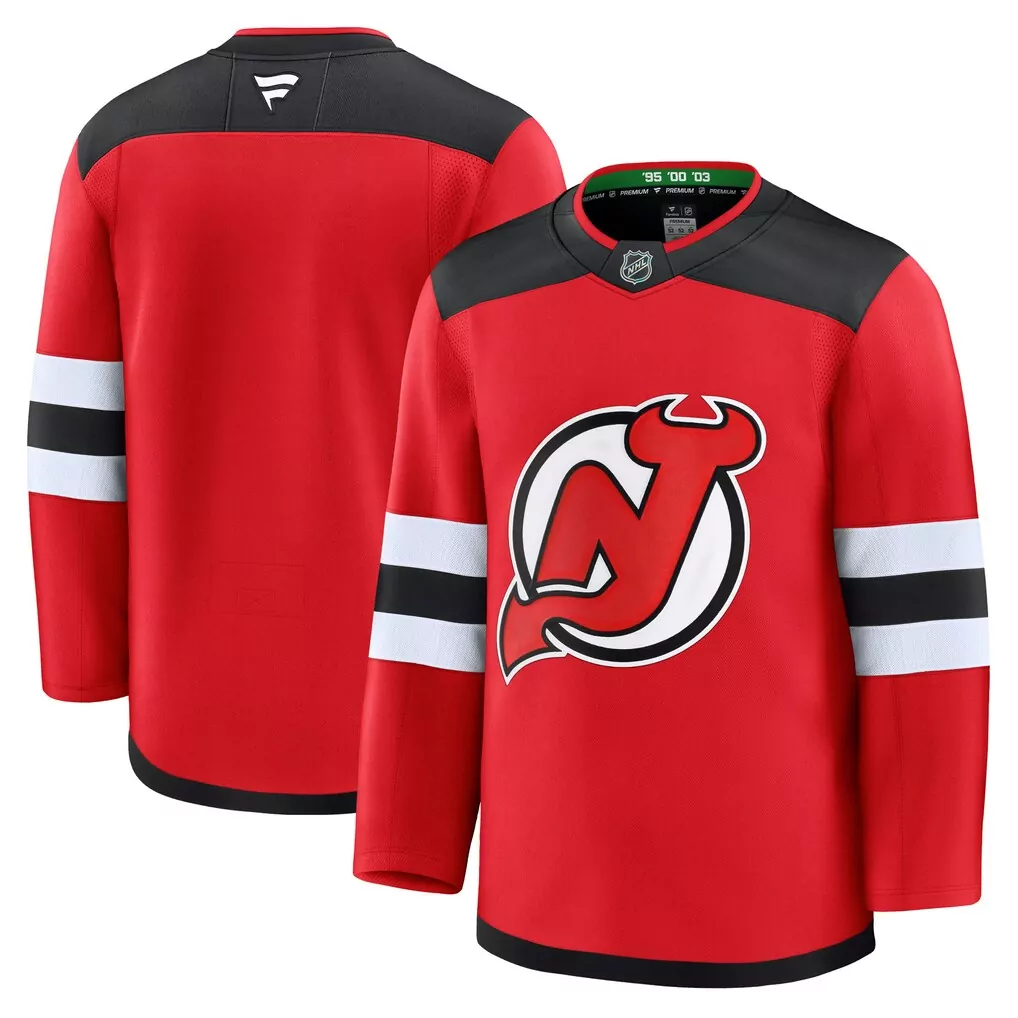new jersey devils fanatics home premium custom jersey red
