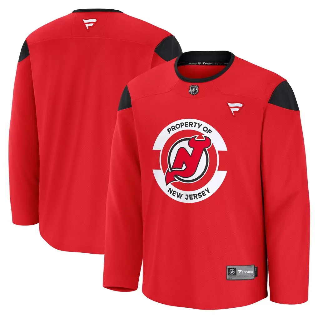 new jersey devils fanatics home premium custom jersey red