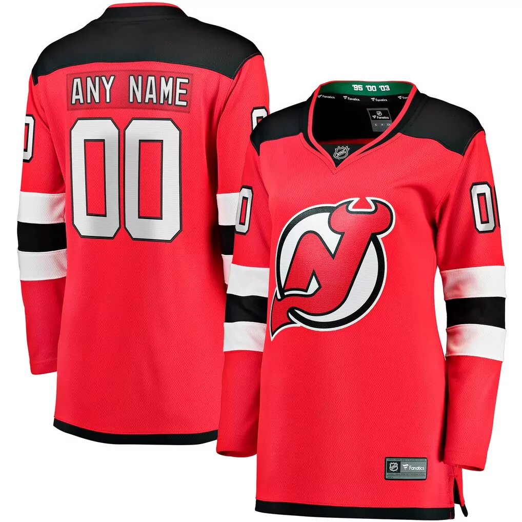 new jersey devils fanatics women s home breakaway custom jersey red