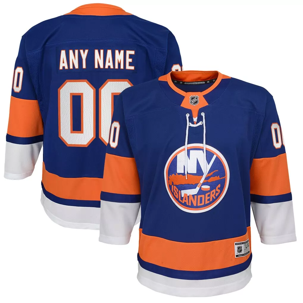 new york islanders fanatics youth home replica blank jersey blue