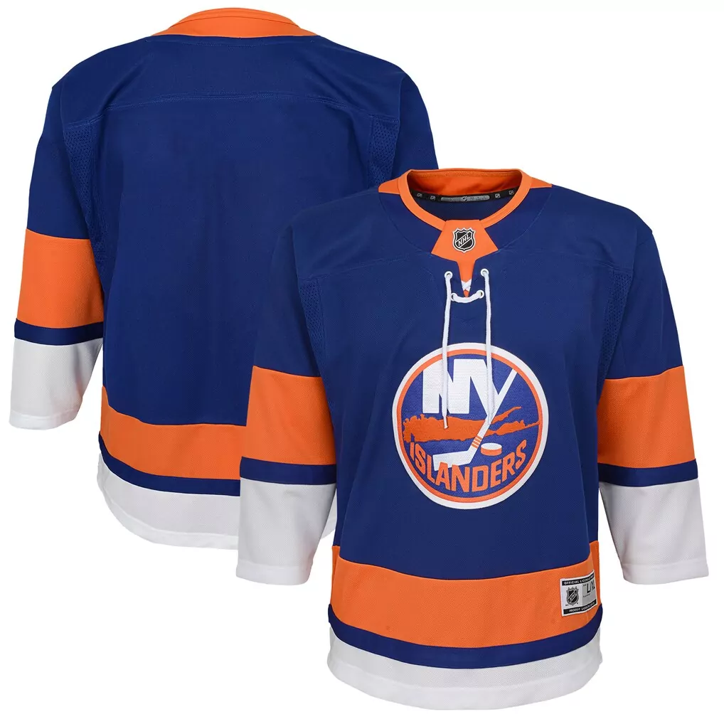 new york islanders fanatics youth home replica blank jersey blue