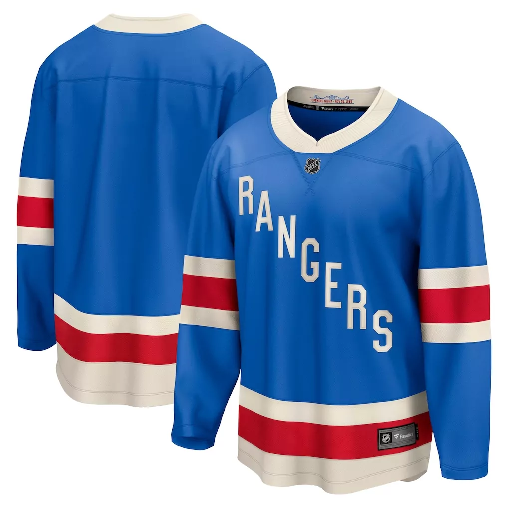 new york rangers fanatics centennial breakaway jersey blue