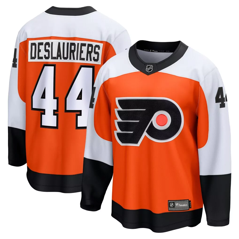 nicolas deslauriers philadelphia flyers fanatics home breakaway jersey orange
