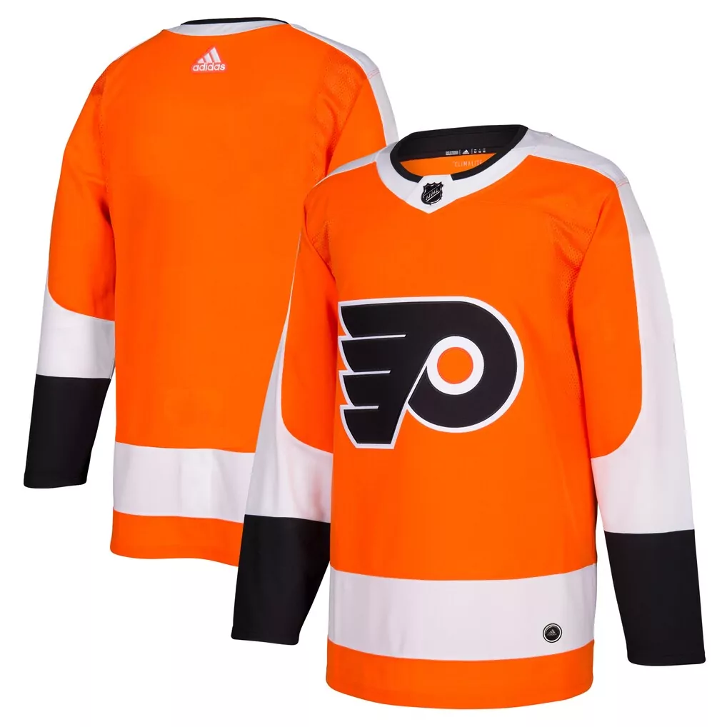 philadelphia flyers adidas home - blank jersey orange
