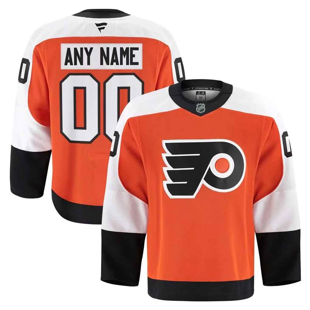 philadelphia flyers fanatics home - pro custom jersey orange