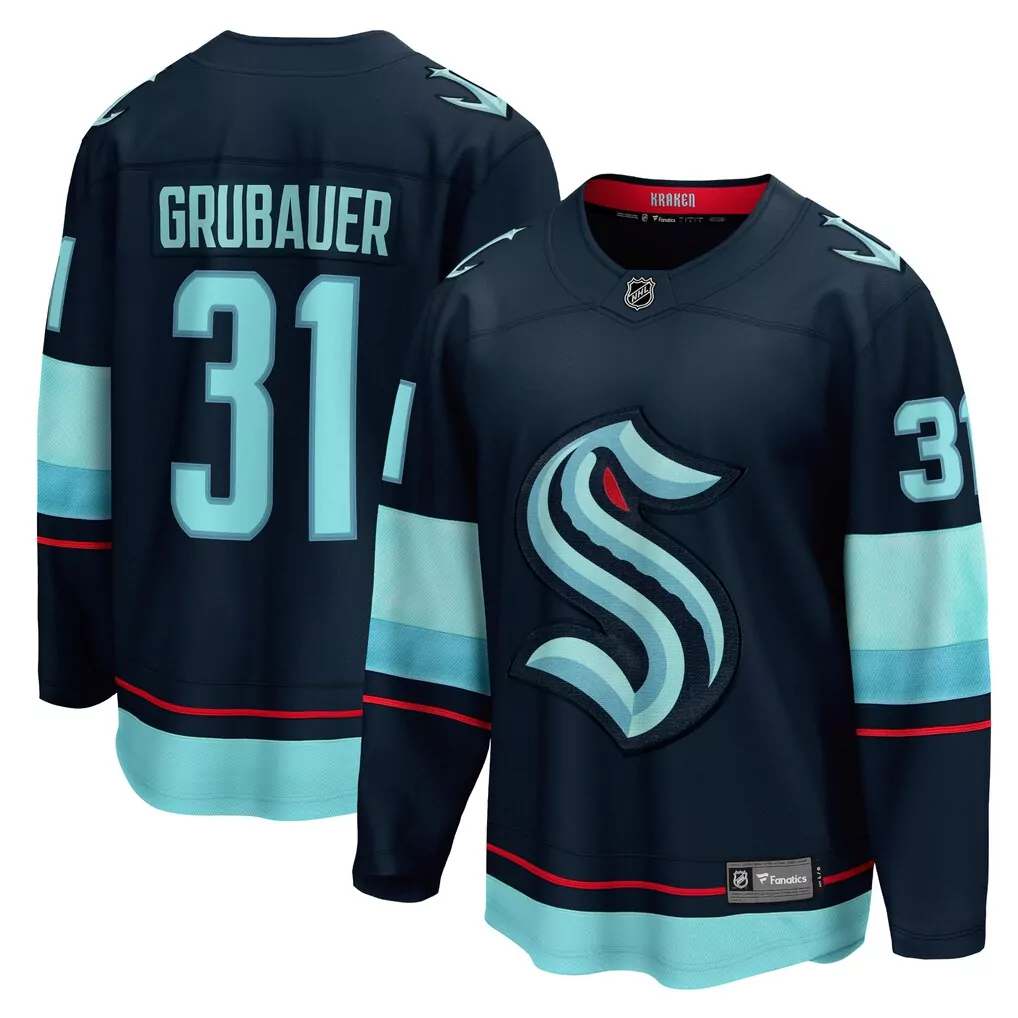 oliver bjorkstrand seattle kraken fanatics women s home breakaway player jersey deep sea blue