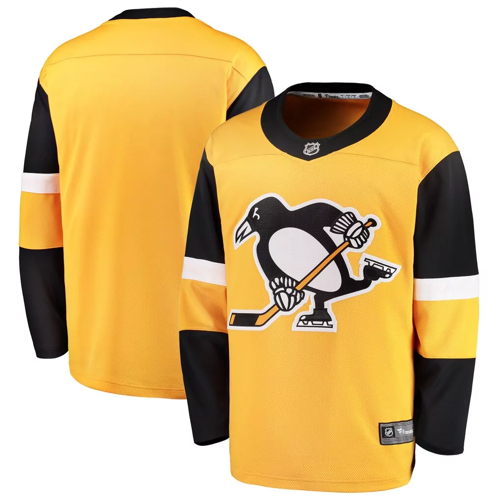 pittsburgh penguins fanatics alternate authentic pro custom jersey gold