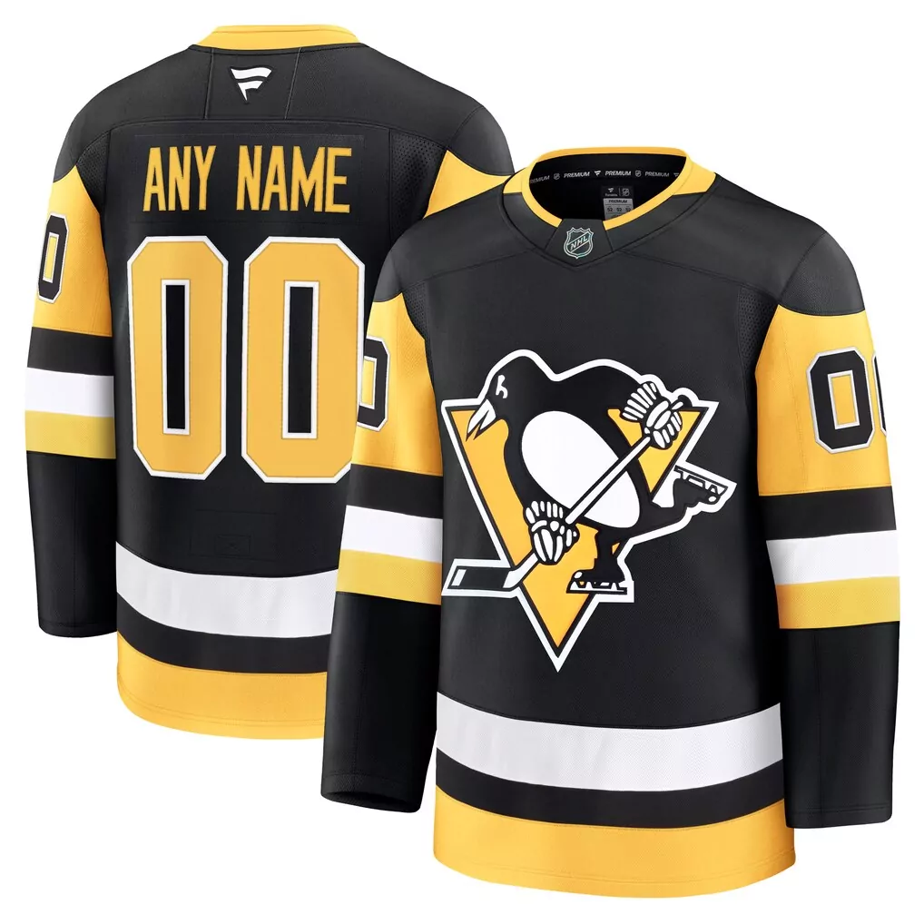 pittsburgh penguins fanatics home breakaway custom jersey black