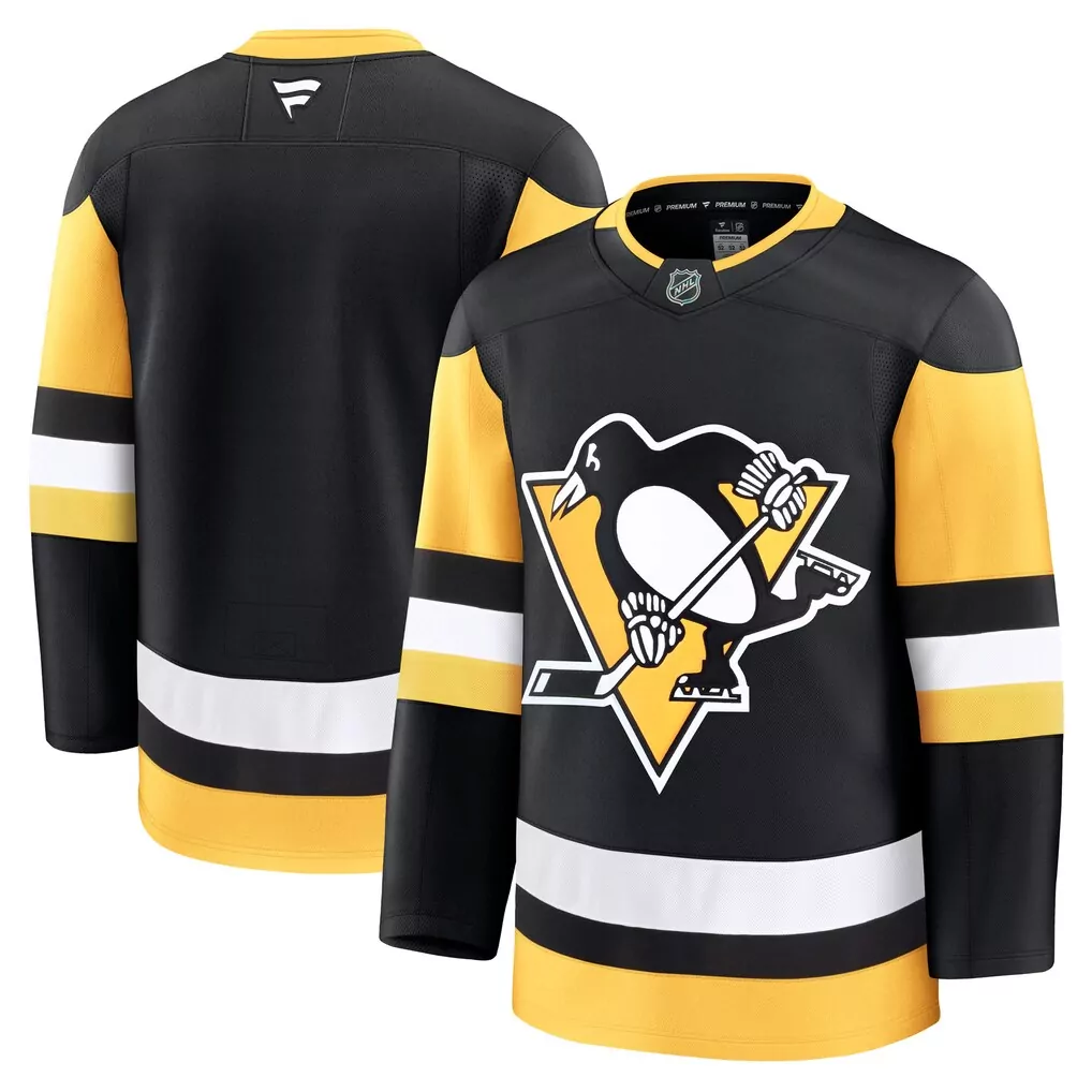 pittsburgh penguins fanatics home breakaway custom jersey black