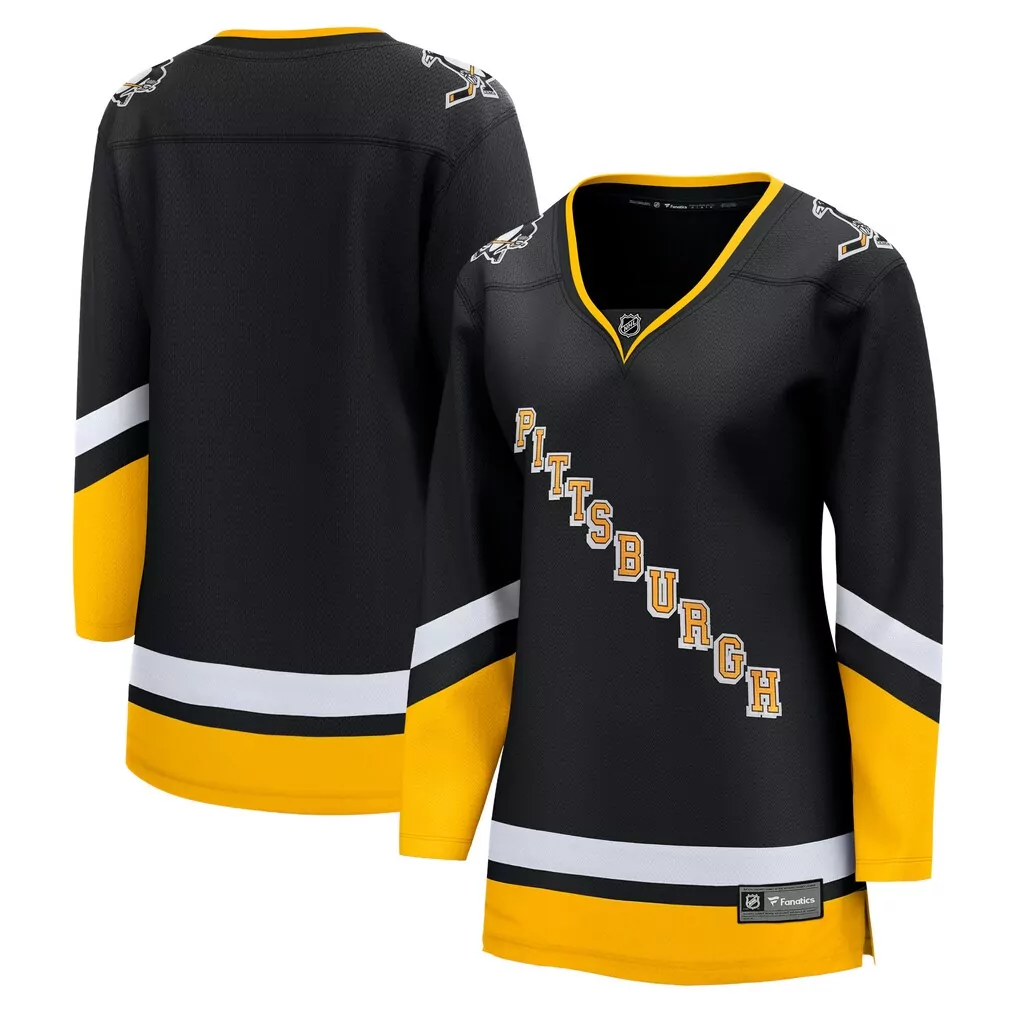 pittsburgh penguins fanatics home breakaway custom jersey black