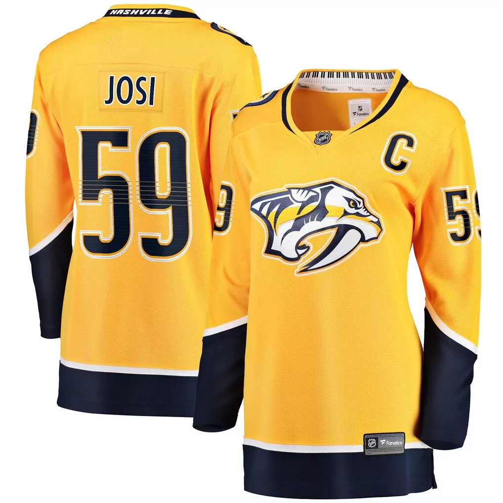 nicolas hague nashville predators fanatics women s home breakaway jersey gold