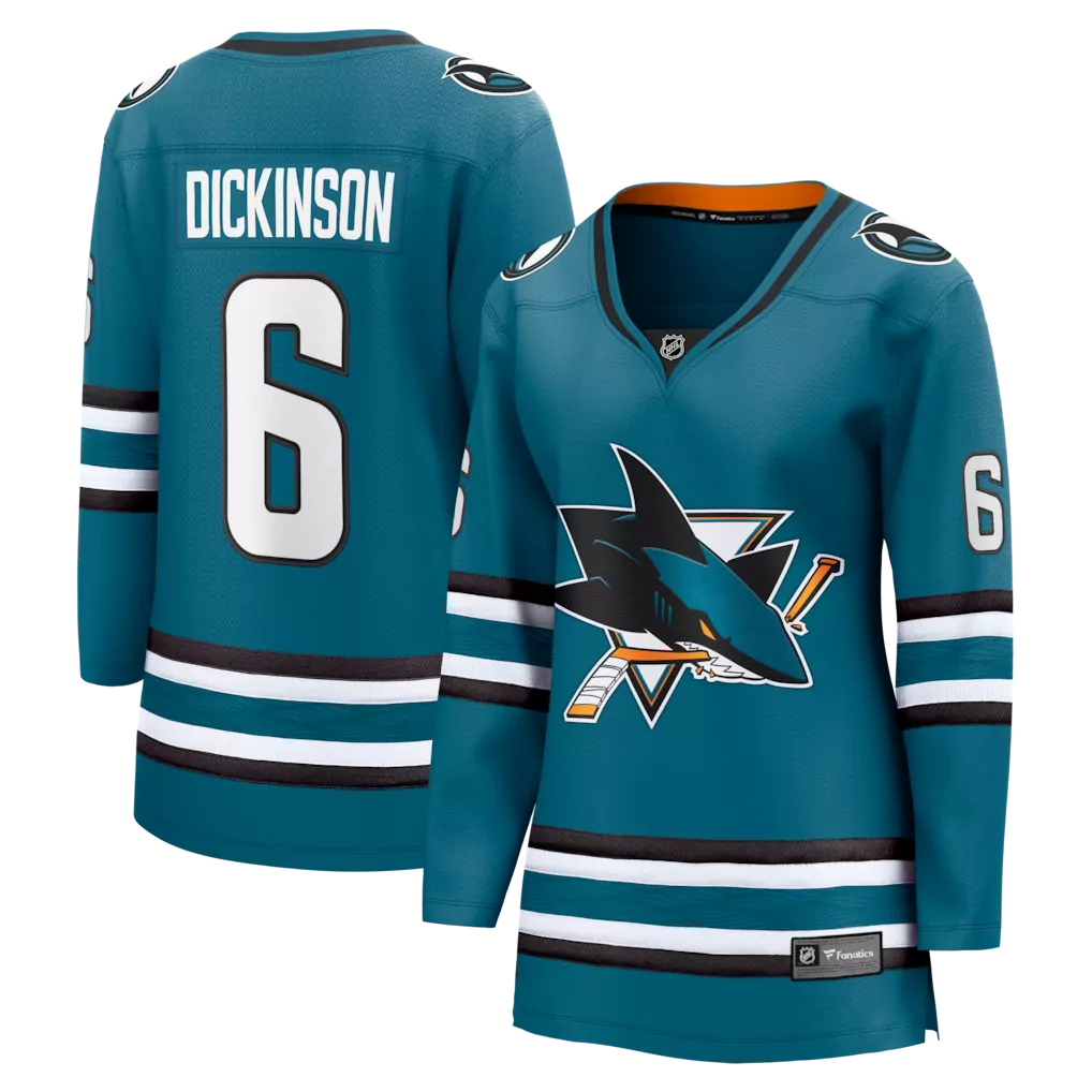 nico sturm san jose sharks fanatics women s home breakaway player jersey teal