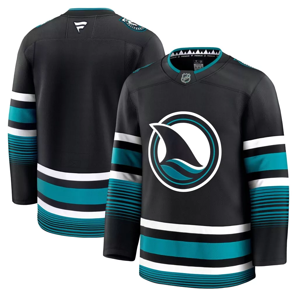 san jose sharks fanatics alternate custom premium jersey teal