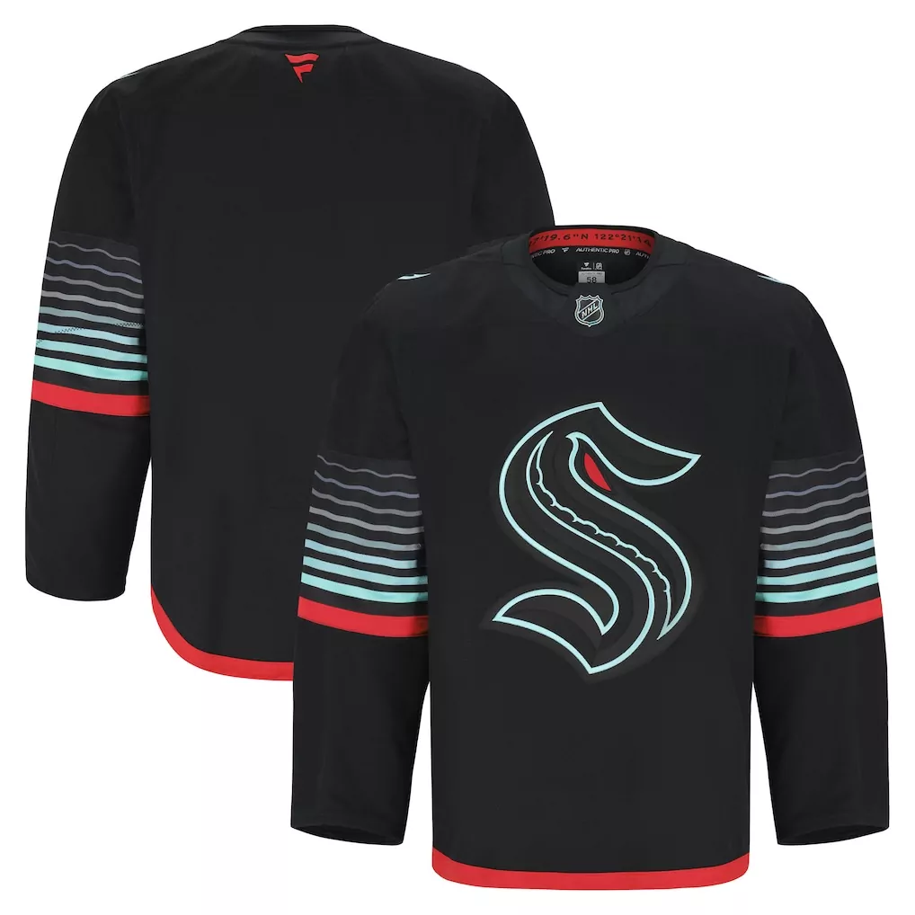 seattle kraken fanatics 2024 military appreciation custom practice jersey black