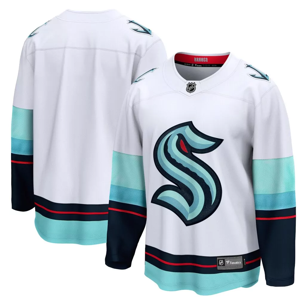 seattle kraken fanatics away breakaway custom jersey white