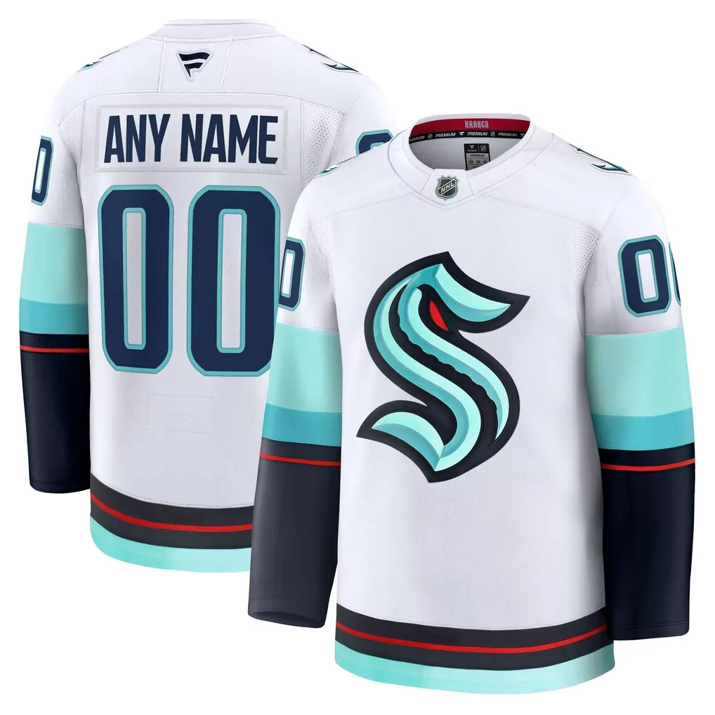 seattle kraken fanatics away breakaway custom jersey white