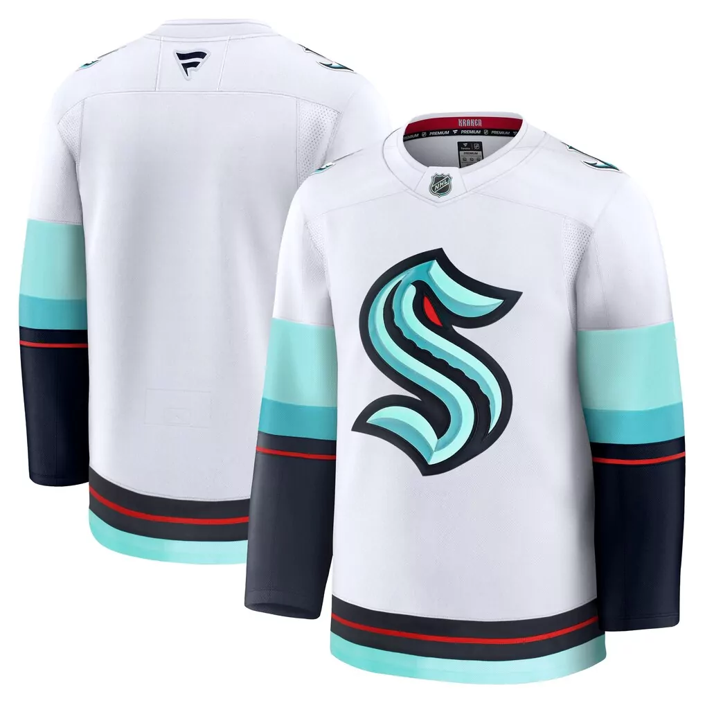 seattle kraken fanatics away breakaway custom jersey white