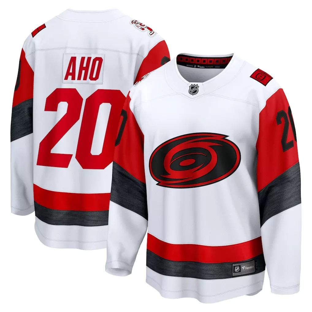 sebastian aho carolina hurricanes fanatics alternate breakaway player jersey red