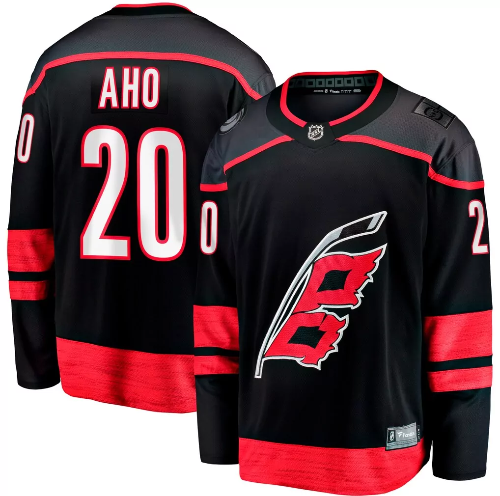 sebastian aho carolina hurricanes fanatics alternate breakaway player jersey red