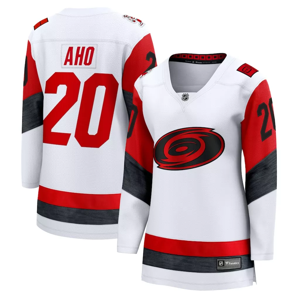 sebastian aho carolina hurricanes fanatics home premium jersey black