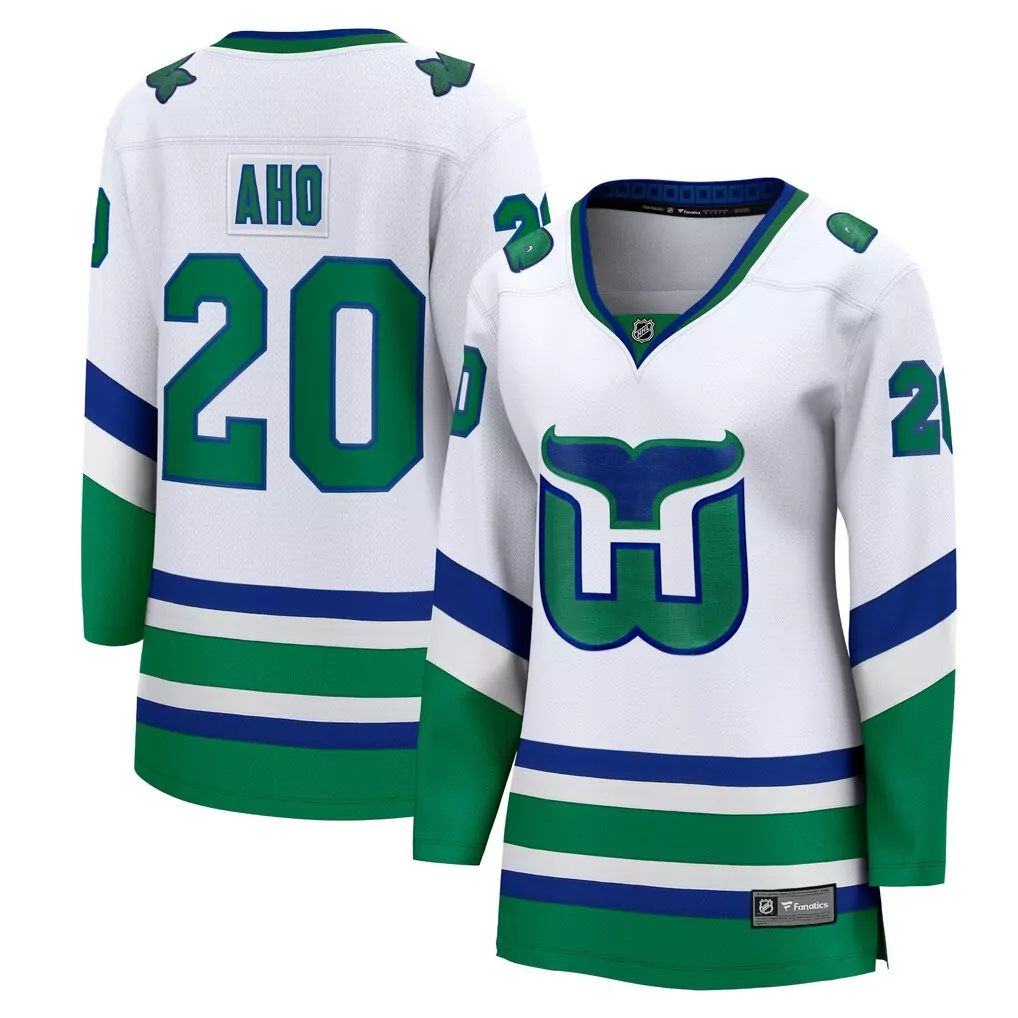 sebastian aho carolina hurricanes fanatics home premium jersey black