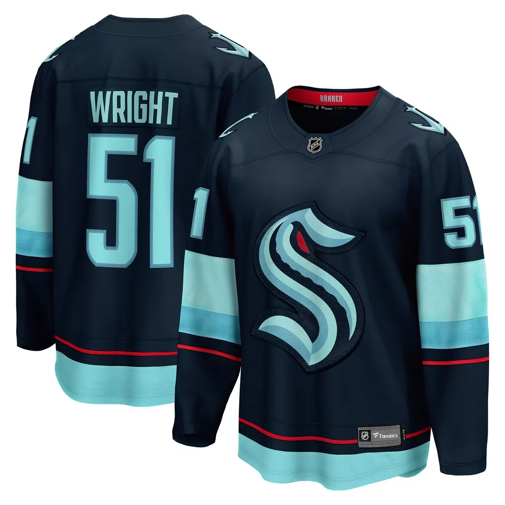 seattle kraken youth home replica custom jersey navy
