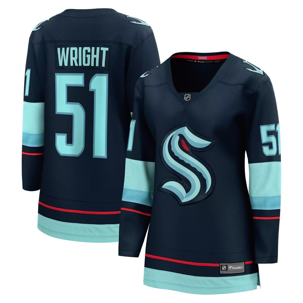 seattle kraken youth home replica custom jersey navy
