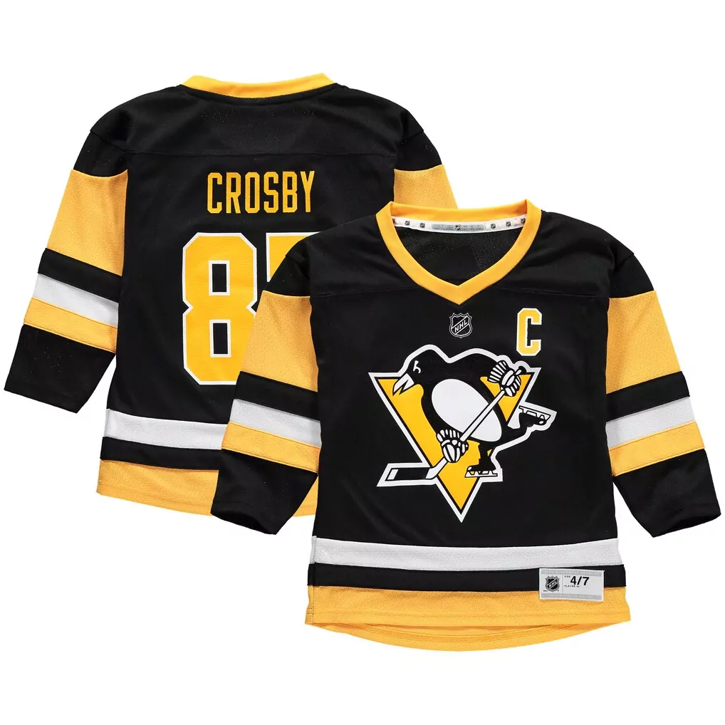 sidney crosby pittsburgh penguins mitchell ness youth 2008 blue line player jersey black