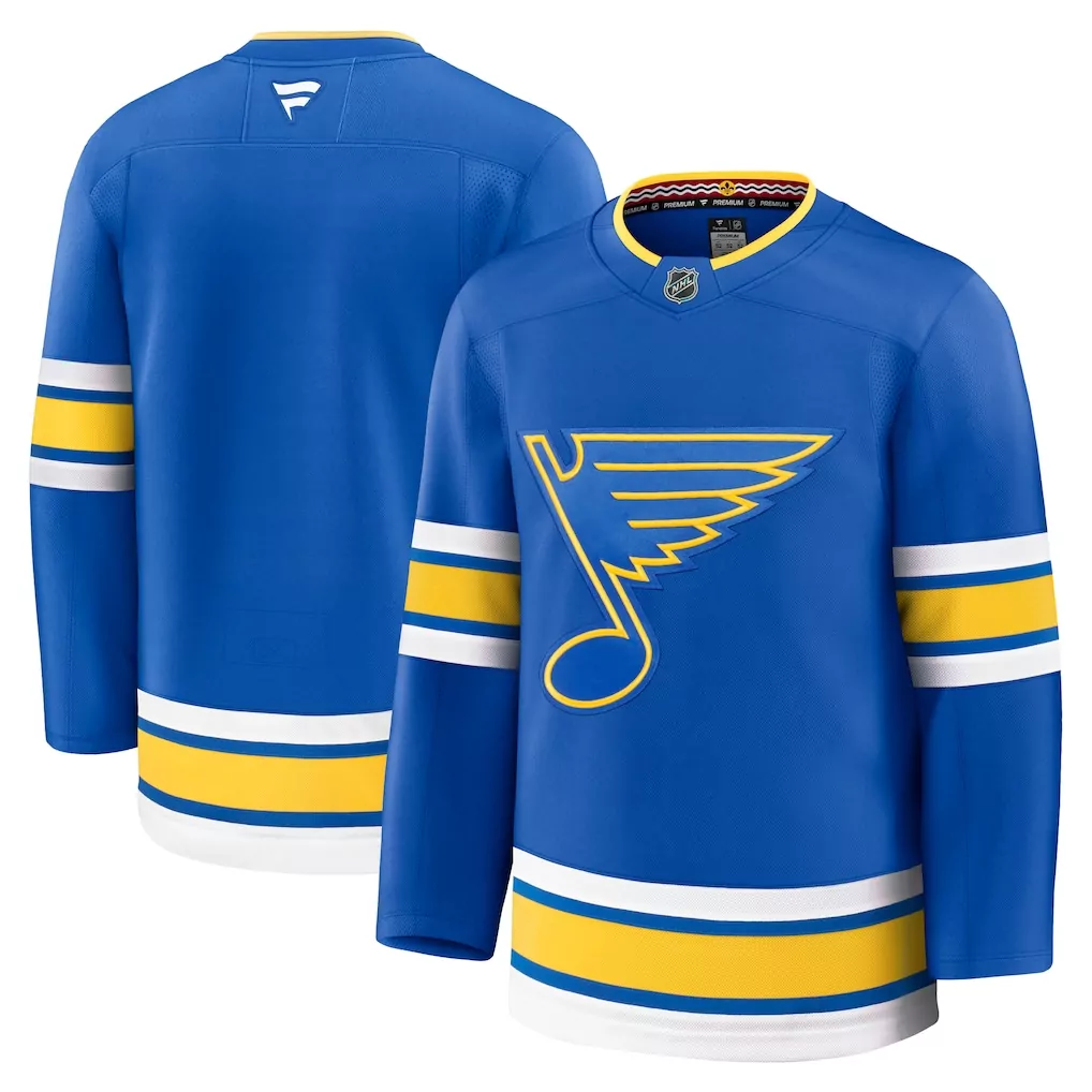 st louis blues fanatics home breakaway custom jersey blue