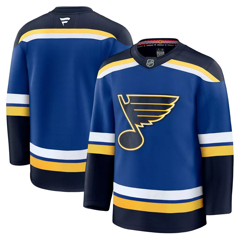 st louis blues fanatics home breakaway custom jersey blue