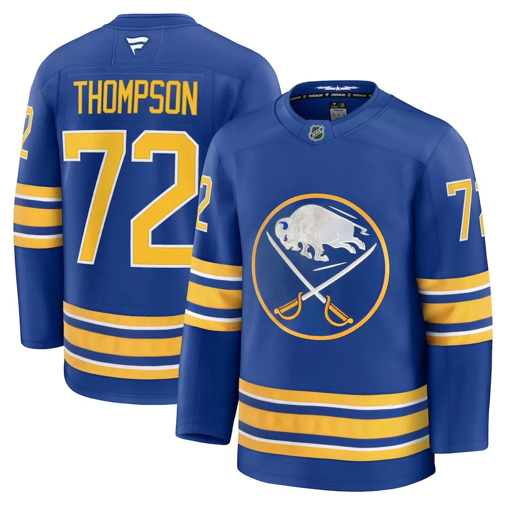 tage thompson buffalo sabres fanatics alternate premium jersey black
