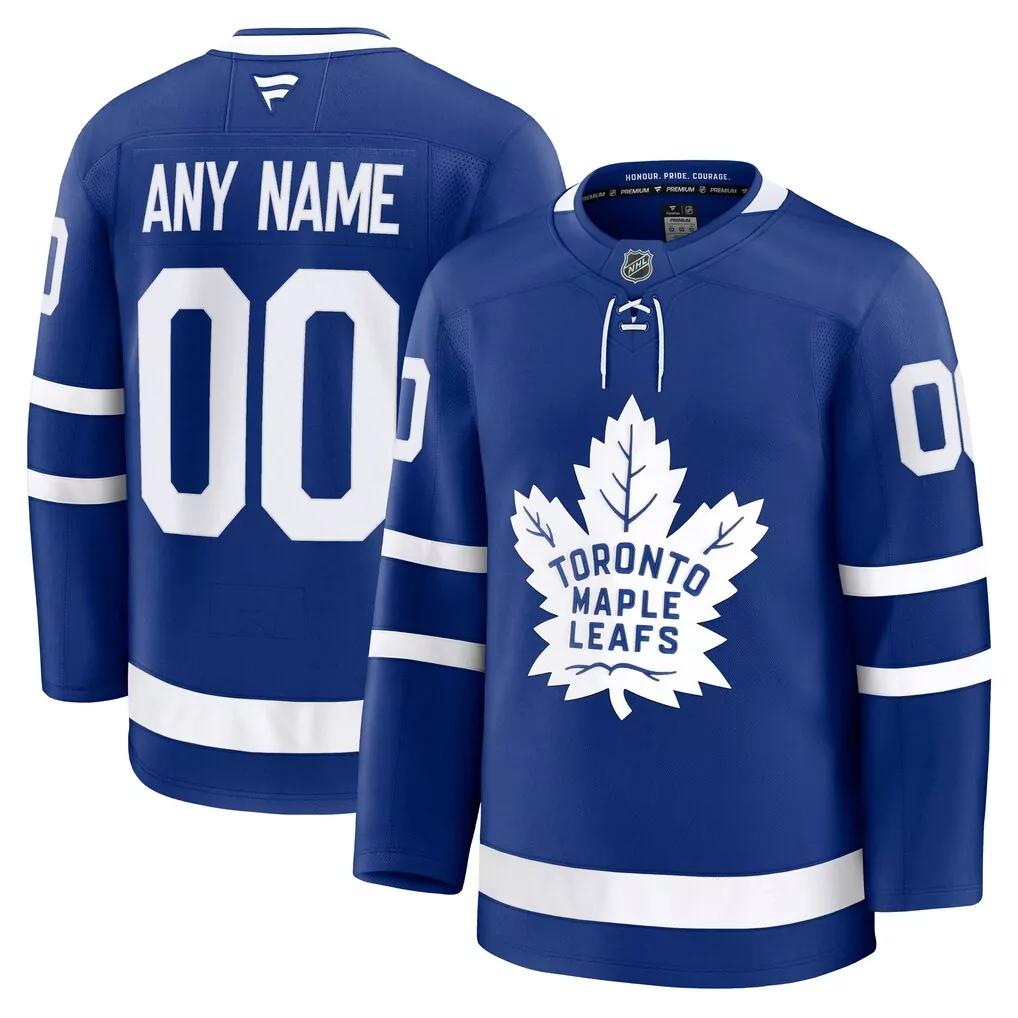 toronto maple leafs fanatics home breakaway custom jersey blue