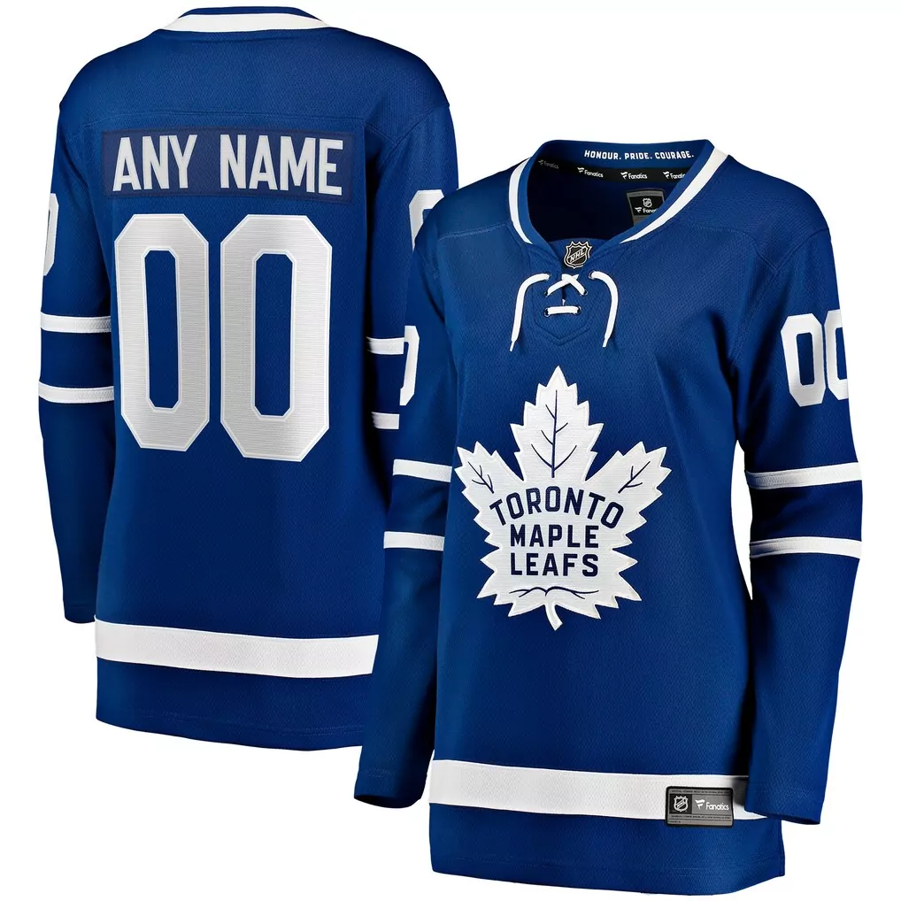 toronto maple leafs fanatics home breakaway custom jersey blue