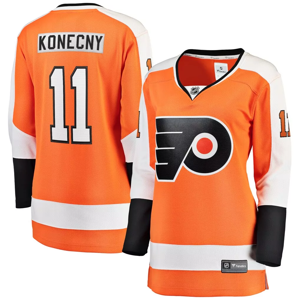 travis konecny philadelphia flyers fanatics women s home breakaway jersey orange