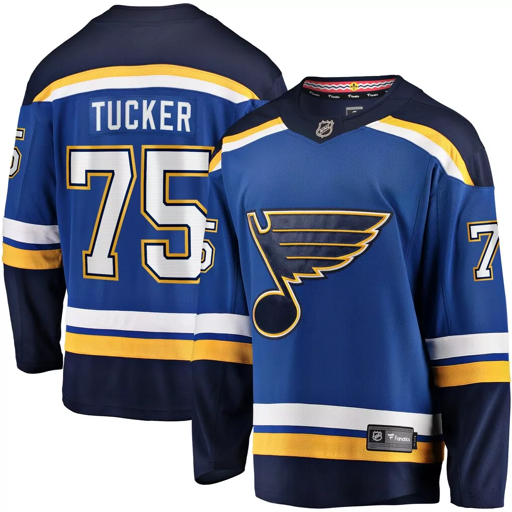 torey krug st louis blues fanatics home breakaway jersey blue