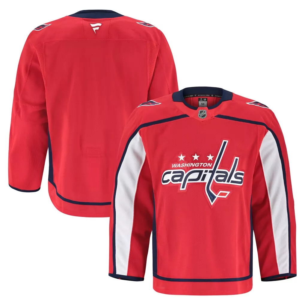 washington capitals fanatics home authentic pro custom jersey red