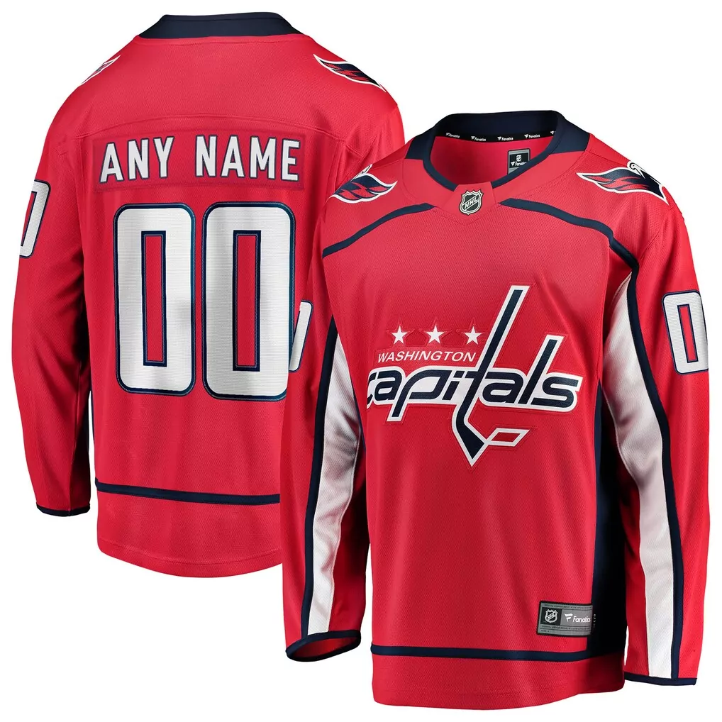 washington capitals fanatics home authentic pro custom jersey red