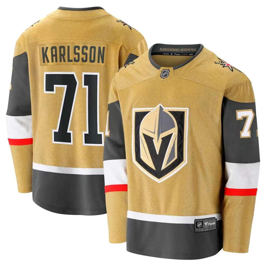 william carrier vegas golden knights fanatics home breakaway jersey gold